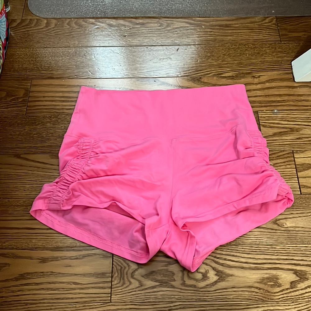 TNA High-Waisted Hot Pink Athletic Shorts